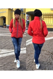 Женская куртка со звездой Moschino красная (арт.88002-4)