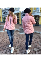 Женская куртка со звездой Moschino розовая (арт.88002-3)