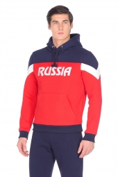 Мужской спортивный костюм утепленный футер красный (12M-RR-1092-2)